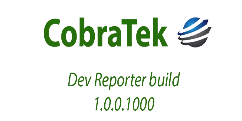 Dev Reporter build 1.0.0.1000 is available now
