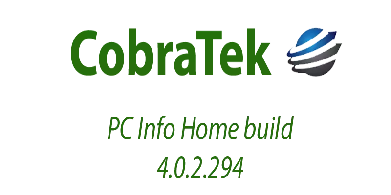 PC Info Home build 4.0.2.294 released