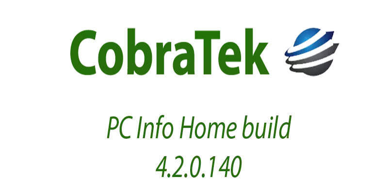 PC Info Home build 4.2.0.140 is available now