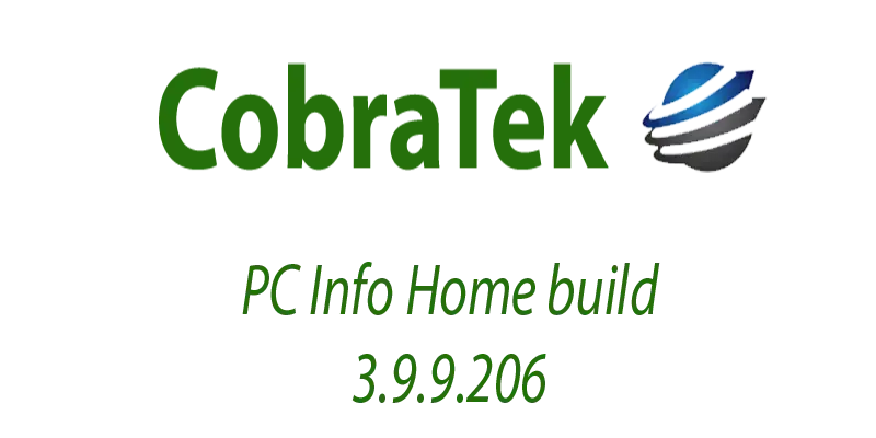 PC Info Home build 3.9.9.206 is available now