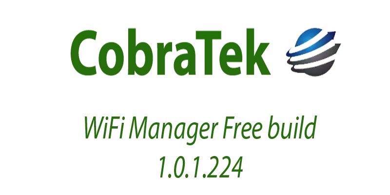 WiFi Manager Free build 1.0.1.224 has been released