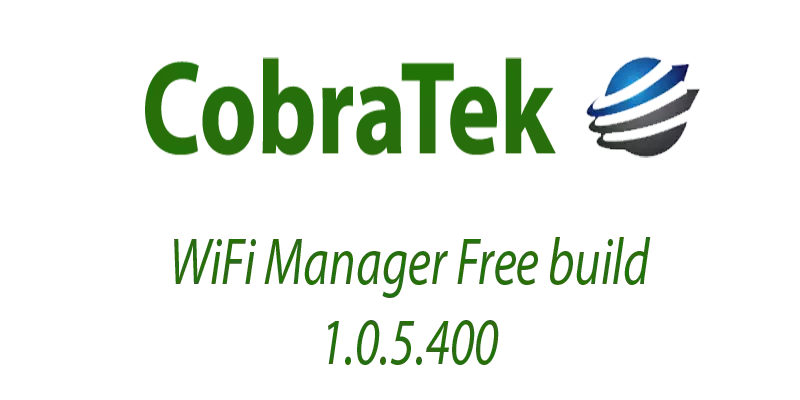 WiFi Manager Free build 1.0.5.400 is out now