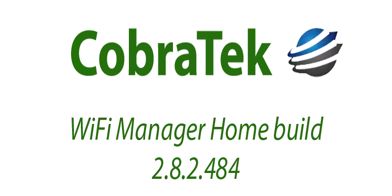WiFi Manager Home build 2.8.2.484 released