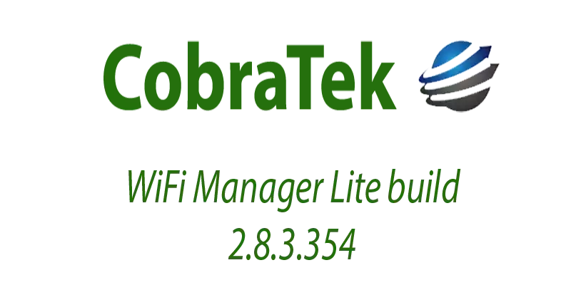 WiFi Manager Lite build 2.8.3.354 released