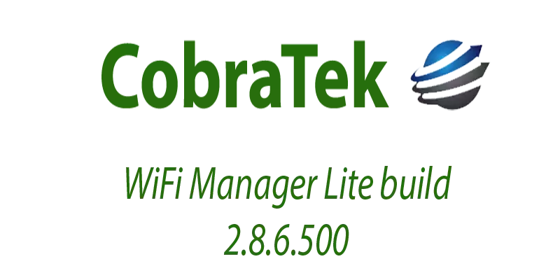 WiFi Manager Lite build 2.8.6.500 is out now